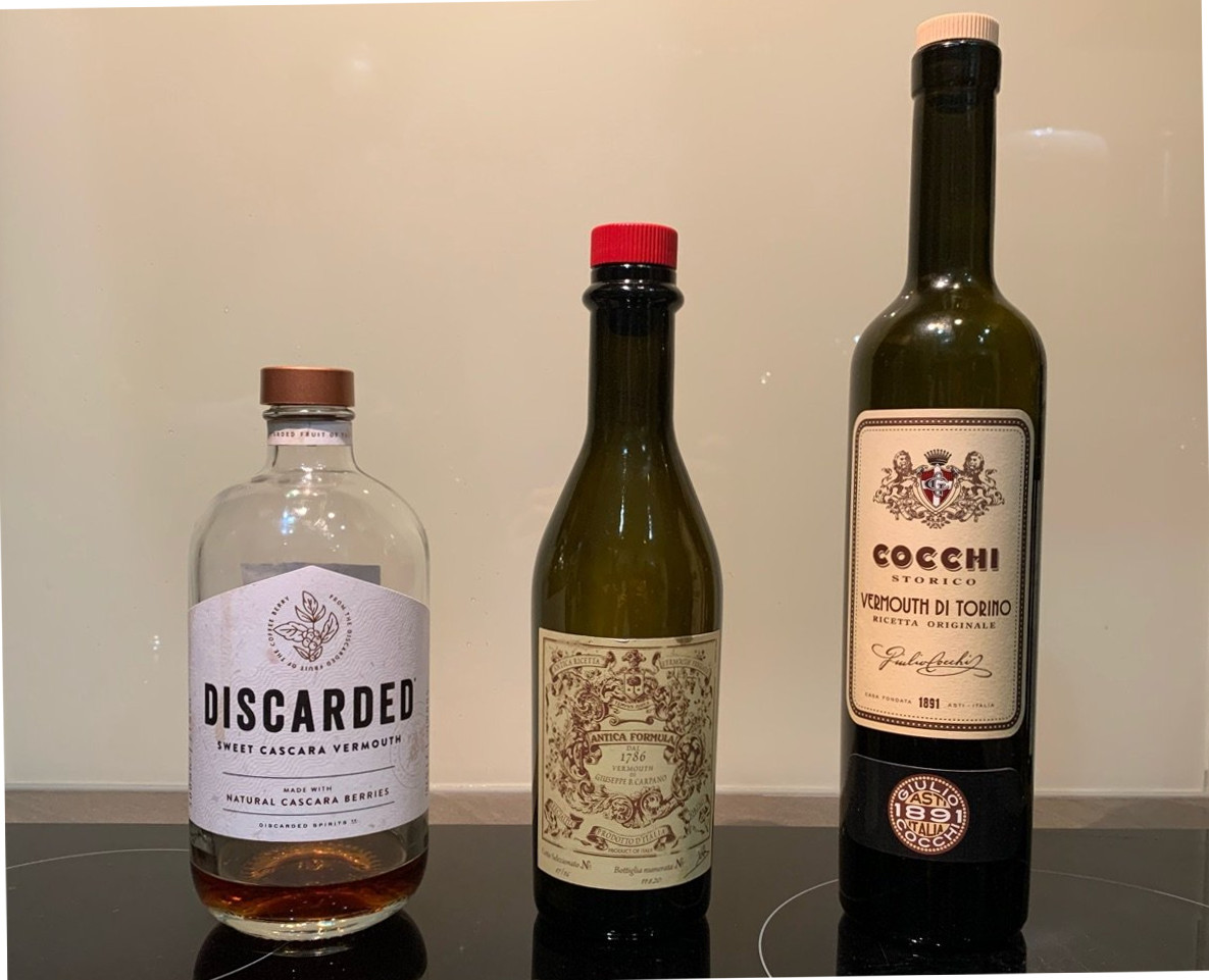 As you can see, the Antica bottle is actually empty vermouths